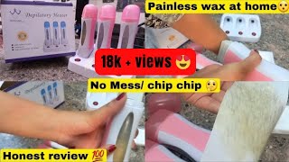 Roll on wax depilatory machine review  How to use roll on wax machine  Full body wax [upl. by Bonni]