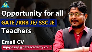 Opportunity for GATE SSC JERRB JE Teachers jobopportunity gate2025 [upl. by Liddy]