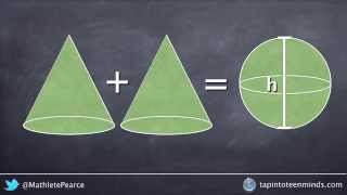 Visualizing the Volume of a Sphere Formula  Deriving the Algebraic Formula With Animations [upl. by Hartzel66]