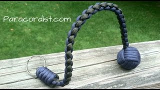 Paracordist how to tie the snake knot and crown knot to finish the paracord Battering Ram lanyard [upl. by Callie268]