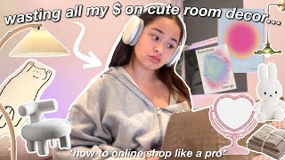 online shopping for my DREAM roomapartment decor haul online shopping tips  wishlist ideas [upl. by Tareyn790]