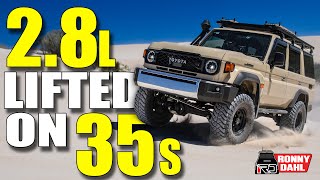 NEW 28l LANDCRUISER lifted with 35s How will it handle the bigger tyres [upl. by Yreneh393]