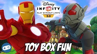 Iron Man and Ant Man Disney Infinity 30 Toy Box Fun Gameplay [upl. by Klatt680]