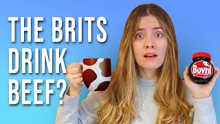 Foreigner tries Bovril for the first time  other crazy UK drinks [upl. by Tisman471]