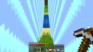 Minecraft UHC but the world is 1 block wide [upl. by Yrrag]