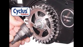 CYCLUS TOOLS® Continental 48V Revolution EMotor Verschlussmutter Demontage  Montage [upl. by Metah]