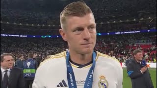 EMOTIONAL Toni Kroos FINAL INTERVIEW for Real Madrid before retirement [upl. by Anier537]