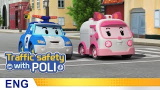 Trafficsafety with Poli  16Dont turn back when you cross the road [upl. by Werdnaed983]