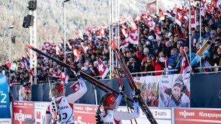 Grosser FanAufmarsch an Premiere  BiathlonWeltcup Lenzerheide 2023 [upl. by Anilos]