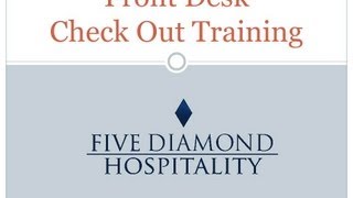 Hotel Front Desk Check Out Training [upl. by Kelleher32]