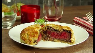 Beef Wellington Rinderfilet Rezept für Zwei im Blätterteig [upl. by Garneau]