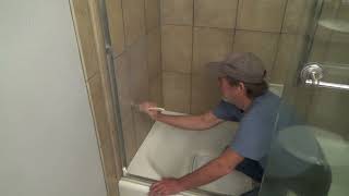 Man Says He Cant Seal Tub Walls Then Does It Anyway [upl. by Ymmij]