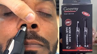 Nose hair trimmer  geemy nose trimmer review amp unboxing [upl. by Avivah]