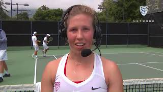 Stanford womens tennis junior Emily Arbuthnott on closing out the win in the third set I knew [upl. by Eile]