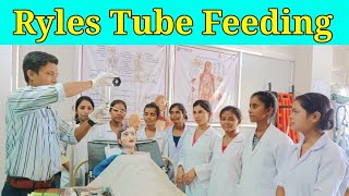 Nasogastric Tube Feeding  Ryles Tube Feeding Procedure  Clinical Demonstration  Health Sector [upl. by Oletta112]