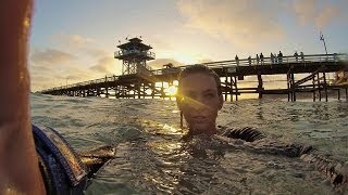 Slyde Handboards Female Handboarder in San Clemente [upl. by Chemar]