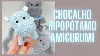 Chocalho hipopótamo amigurumi  Receita Grátis [upl. by Lyndes]