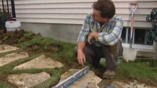 How to Install a Stone WalkwayDIY Network [upl. by Terraj]