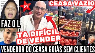 faz o L – VENDEDOR DO CEASA DE GOIÁS NÃO CONSEGUE VENDER SEUS QUIABOS React [upl. by Kcirdez]