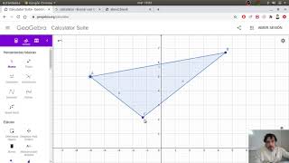 Dibujar Triangulos Medir Angulos y lados en geogebra [upl. by Dimitry]