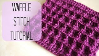 CROCHET How to crochet the Waffle stitch  Bella Coco [upl. by Rebma]