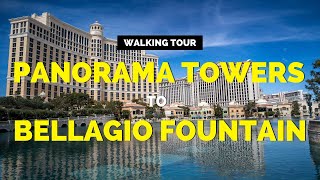 Exploring Las Vegas Walking from Panorama Towers to Bellagio Fountain  Steve Gonzalez [upl. by Wina985]