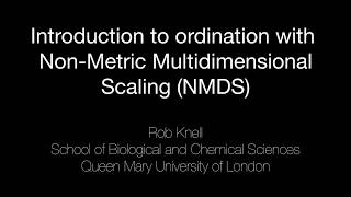 Ordination using NMDS Nonmetric multidimensional scaling [upl. by Orianna]