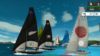 Virtual Regatta RC44 class sailing 44cup Hyeres France 2024 Eregatta [upl. by Teemus622]