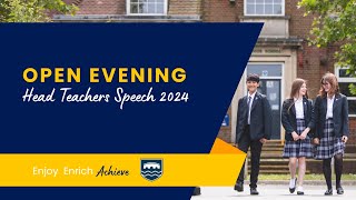 Head Teachers Open Evening Speech 2024 [upl. by Nitsirhc]