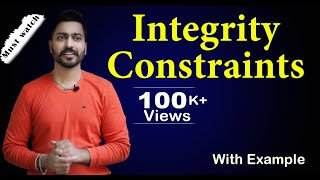 Lec80 Integrity Constraints in Database with Examples [upl. by Swiercz]