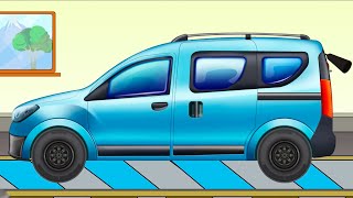 Dokker Van  More Animated Vehicle Cartoon Videos for Kids [upl. by Aerdnahs]