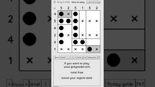 Grey is Odd  Today grids Solution level 1 6X6 dated 10022024 logicpuzzles logicgames games [upl. by Aihsilat]