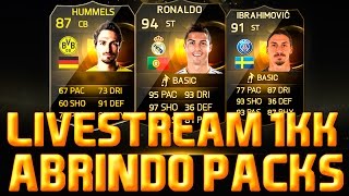 FIFA 15 UT  LIVESTREAM ABRINDO 1 MILHÃO PACKS  CRISTIANO RONALDO E IBRAHIMOVIC  CROCODILLOGAMES [upl. by Drawyeh889]