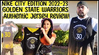 NEW 202223 NIKE CITY EDITION AUTHENTIC GOLDEN STATE WARRIORS STEPHEN CURRY AUTHENTIC JERSEY REVIEW [upl. by Hannibal305]