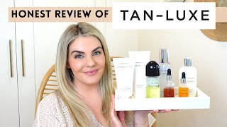 TanLuxe Review The Face amp Body Tan Drops Wonder Oil Butter Gradual Water Spray amp Super Glow [upl. by Ryon849]