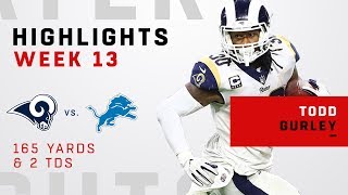 Todd Gurleys DoubleTD Day vs Lions [upl. by Leaper474]