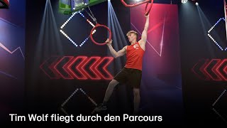 Tim Wolf fliegt durch den Parcours ins Halbfinale  Ninja Warrior Germany 2023 [upl. by Smitty]