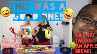 421 Reacts  Ezee x Natalie  All MOUTH No HANDS Fruit Challenge GONE WRONG [upl. by Richela]