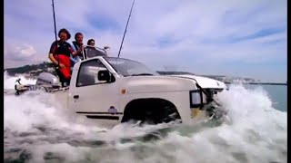 Crossing the Channel in Car Boats HQ  Top Gear [upl. by Eiliak]