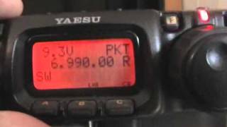 yaesu ft817nd  homebrew fishing pole antenna SWLing over the HF bands [upl. by Eisak95]