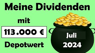 So viel Dividende zahlt mein 113000 € Depot im Juli 2024  Dividendenstrategie [upl. by Aihsei]