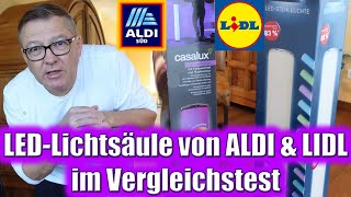 LEDLichtsäule von ALDI amp LIDL im Vergleichstest  Willi0815 [upl. by Sucramel]