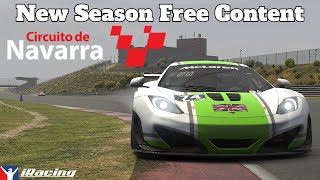 iRacing New Free Content Circuit De Navarra  Season 3 2024 [upl. by Nohsyt326]