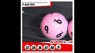 LOTTO 6aus49Gewinnzahlen von Mittwoch 17042024 [upl. by Enawd]