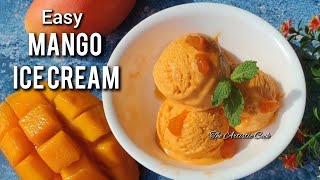 Mango Ice Cream Recipe EASY  Soft amp Creamy Mango Ice Cream at home  How to make MANGO Ice Cream [upl. by Janetta]