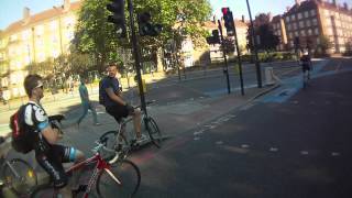 Another Red Light Jumping Cyclist Busted [upl. by Gnav338]