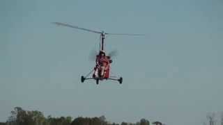 Gyrobee Gyroplane Gyrocopter Flying at Wrens Georgia Airport [upl. by Yleak]