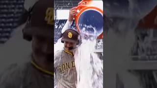 A Gatorade shower is a must for Dylan Cease post no hitter mlb baseball padres [upl. by Akilat]