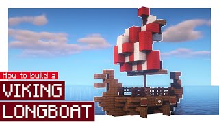 Minecraft How to Build a Small Viking Longboat [upl. by Uon]