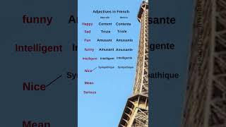 Pronunciation of Adjectives in French frenchforbeginnersquicklearningfrench [upl. by Lisabeth449]